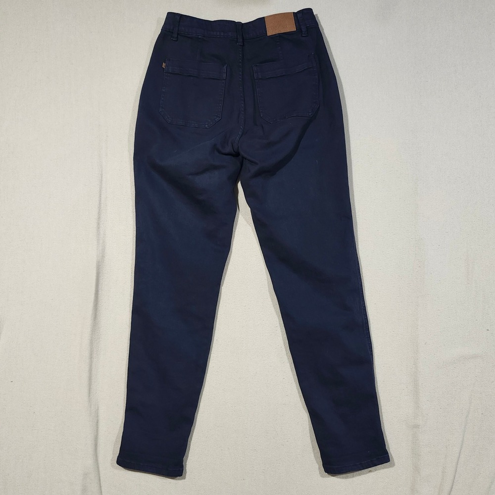 Judy Blue Navy Blue Faded Black Garment Dyed Utility Pant Women 7/28 Tapered Leg - Picture 6 of 12